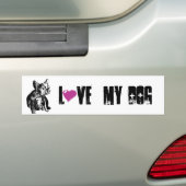 Bulldog French Buldog Bumpersticker (Op auto)