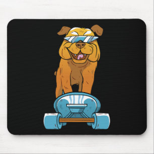 Bulldog Fun Skateboarden Franse Bulldog Puppy Gif Muismat
