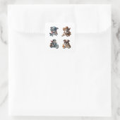 Bulldog Funny Stickers 4 Pack (Sac)