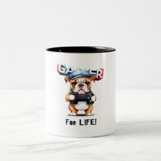 Bulldog Gamer For Life Coffee Tea Mug