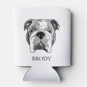 Bulldog gepersonaliseerde handtekening blikjeskoeler (Achterkant)