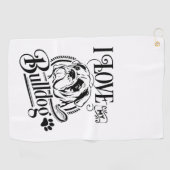 Bulldog Gift Golfhanddoek (Horizontaal)