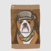 Bulldog Golfhanddoek (Voorkant)