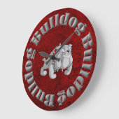 BULLDOG GRAY CARTOON CLOCK GROTE KLOK (Hoek)