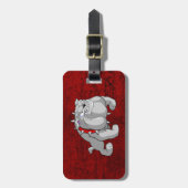 BULLDOG GREY CARTOON BAGAGELABEL (Voorkant verticaal)