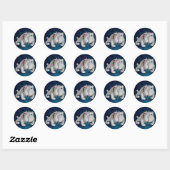 BULLDOG GREY CARTOON RONDE STICKER (Vel)