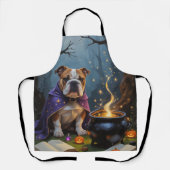 Bulldog grillige Halloween schilderij Schort (Voorkant)