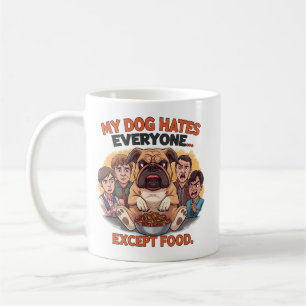 Bulldog Haat Iedereen Behalve Voedsel Humor Koffiemok
