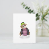 Bulldog habillé comme carte postale de Frankenstei (Debout devant)