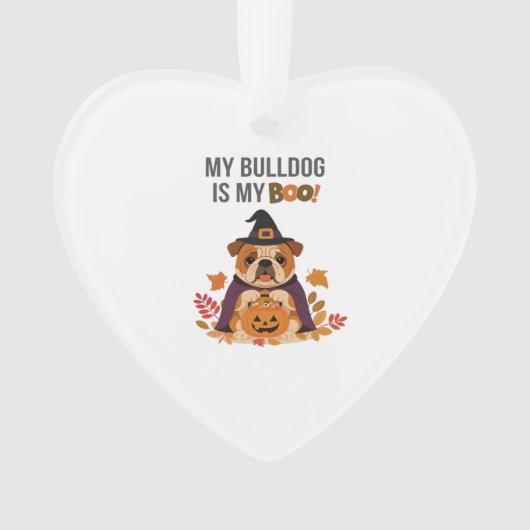 Bulldog Halloween Costume My Bulldog is My Boo Do Ornament (voorkant)