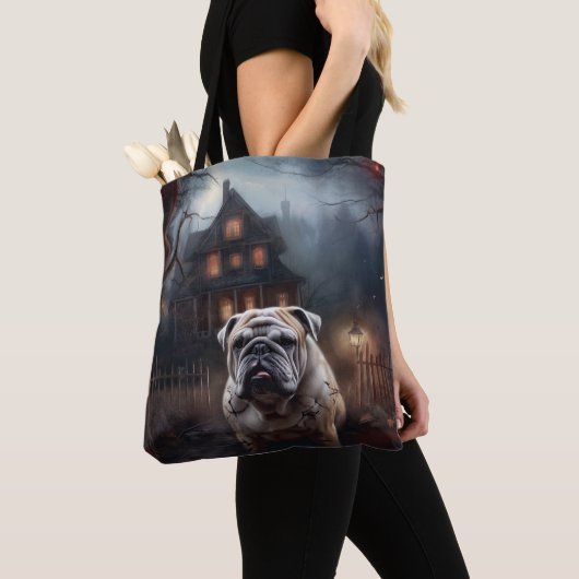 Bulldog Halloween eng Draagtas (Dichtbij)