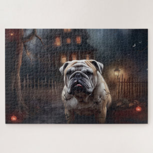 Bulldog Halloween eng Legpuzzel