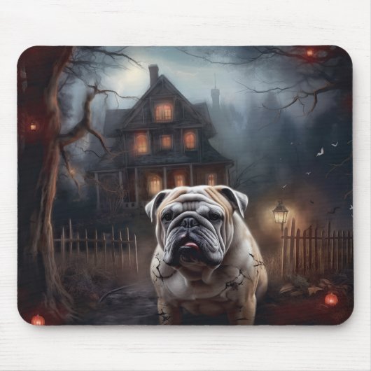 Bulldog Halloween eng Muismat (Voorkant)