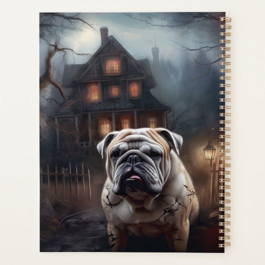 Bulldog Halloween eng Planner (Achterkant)