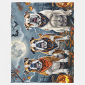 Bulldog Halloween Spooky Fleece Deken (Voorkant)