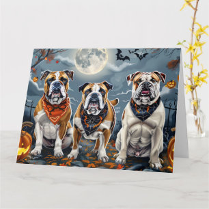 Bulldog Halloween Spooky Kaart