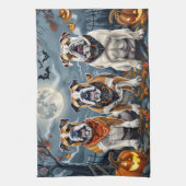 Bulldog Halloween Spooky Theedoek (Verticaal)