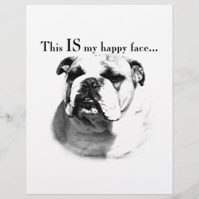 Bulldog Happy Face (Voorkant)