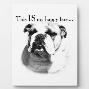 Bulldog Happy Face Fotoplaat