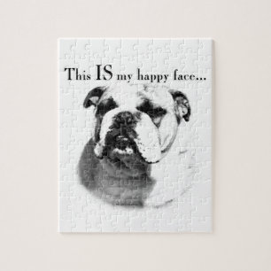 Bulldog Happy Face Legpuzzel