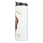 bulldog hardnekkig omgaan met het schattig Schatti Thermosbeker (Geroteerd rechts)