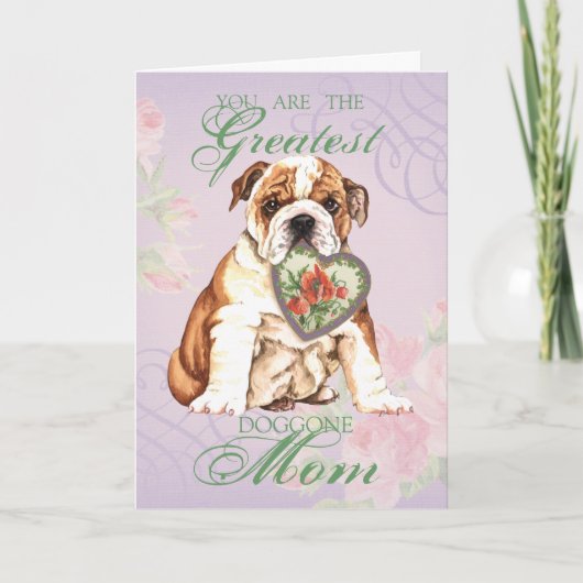 Bulldog Heart mama Kaart (Voorkant)