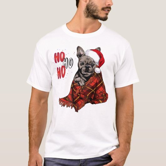 Bulldog Ho Ho Ho T-Shirt (Voorkant)