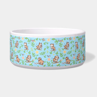 Bulldog-hondenkom Soft Bloom-lente-huisdierontwerp Voerbakje