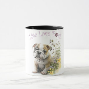 Bulldog Hondenmoeder Bloemstuk Mok