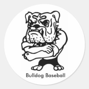 Bulldog honkbal sticker