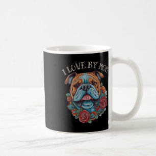 Bulldog Ik hou van mijn moeder Tattoo Koffiemok