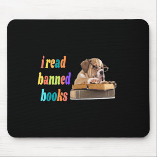 Bulldog Ik lees verboden boeken Muismat