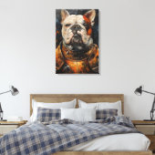 Bulldog In Armor Canvas Afdruk (Insitu (Slaapkamer))