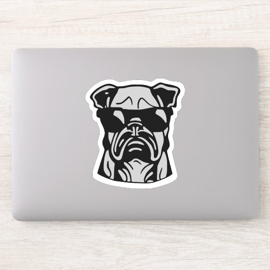 Bulldog in de schaduw sticker (Computer)