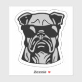 Bulldog in de schaduw sticker (Vel)