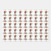 Bulldog in Santa Hat Kerstmis Inpakpapier Vel (Voorkant 3)