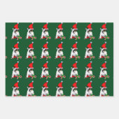 Bulldog in Santa Hat Kerstmis Inpakpapier Vel (Voorkant)