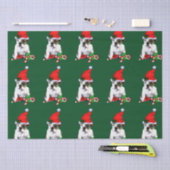 Bulldog in Santa Hat Kerstmis Tissuepapier (Craft)