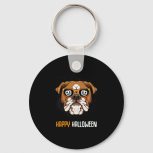 Bulldog In Sungles Lazy Halloween Kostuum Hond Sleutelhanger
