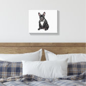 Bulldog in Tuxedo Canvas Afdruk (Insitu (Slaapkamer))