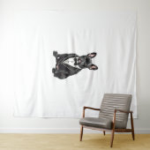 Bulldog in Tuxedo Wandkleed (In Situ (horizontaal))