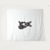 Bulldog in Tuxedo Wandkleed (Voorkant (horizontaal))