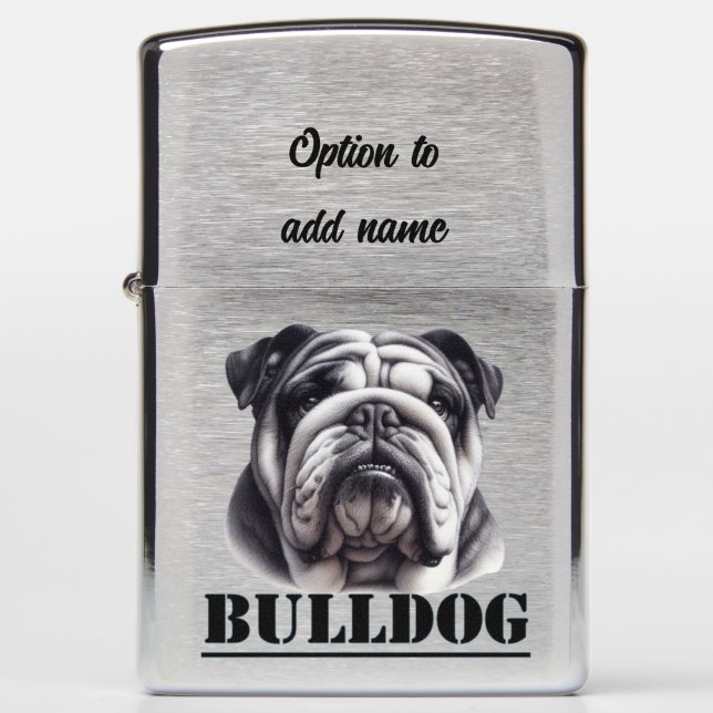 Bulldog in zwart & wit (Voorkant)