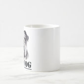 Bulldog in zwart & wit koffiemok (Center)