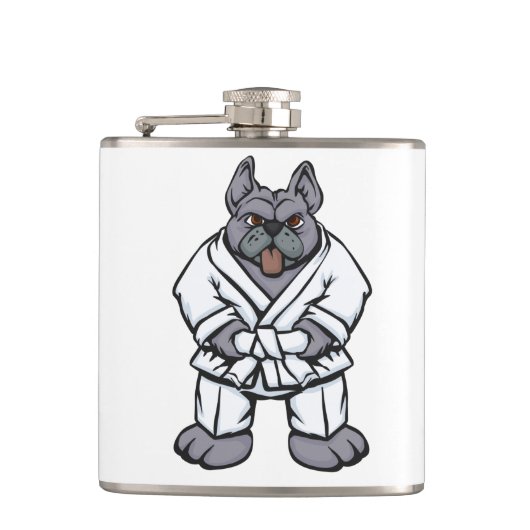 Bulldog jiu jitsu | achtergrondkleur kiezen heupfles (Voorkant)