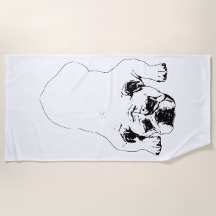 Bulldog Kalm Ontspannen Handdoek
