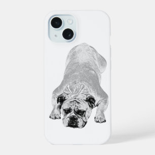 Bulldog Kalmerende Winterstemming iPhone 15 Hoesje