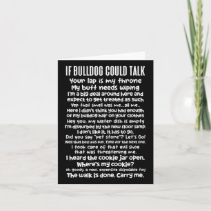 Bulldog kan praten Bulldog Lover Bulldog eigenaar Kaart