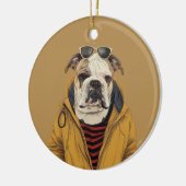 Bulldog Keramisch Ornament (Links)