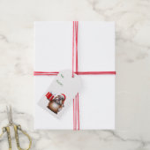 Bulldog Kerst Label Cadeaulabel (Met Touw)